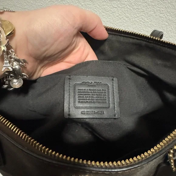 Coach Signature Brown and Black Tote Bag with Wallet - Picture 5 of 8